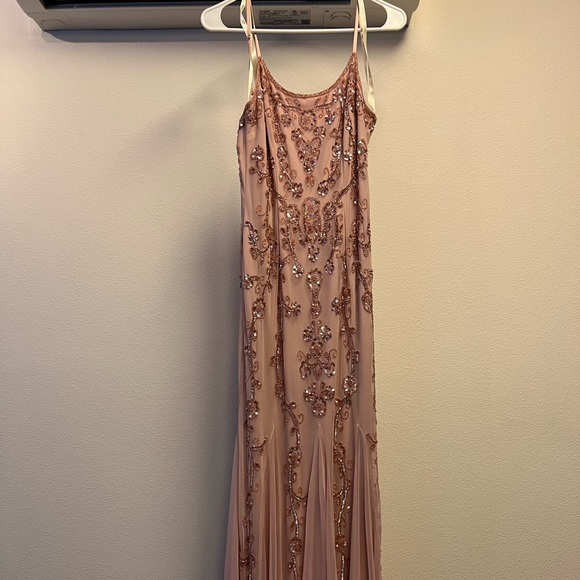 Pink Floral Sequence Galina Signature Event Dress Size 8 - Picture 1 of 3